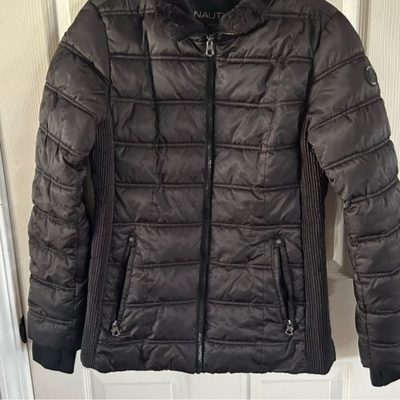Nautica Sz Medium Black Women’s Coat, No Hood - Picture 5 of 15
